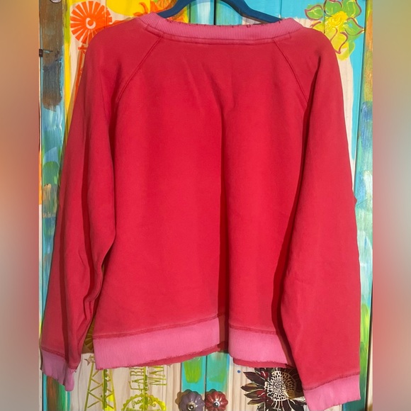 PINK Victoria's Secret Vibrant Red Crew Neck Sweater - Picture 2 of 3